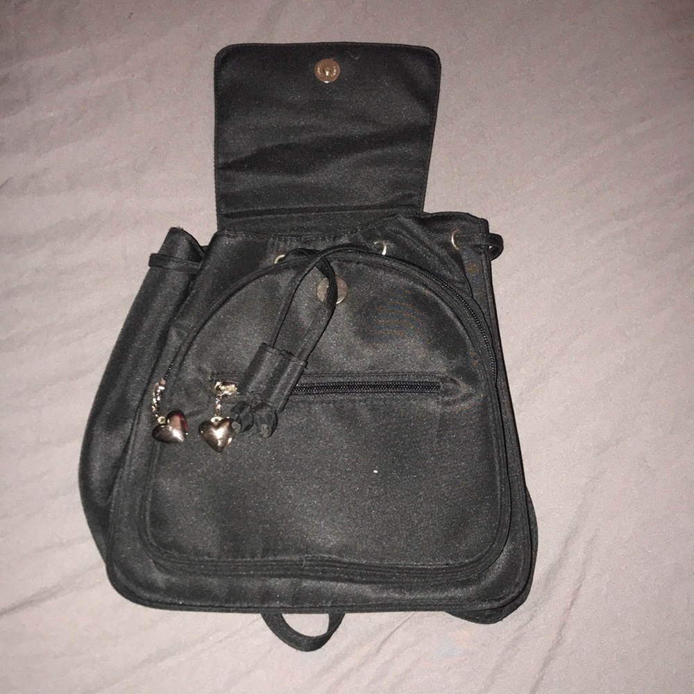 Black Heart backpack purse